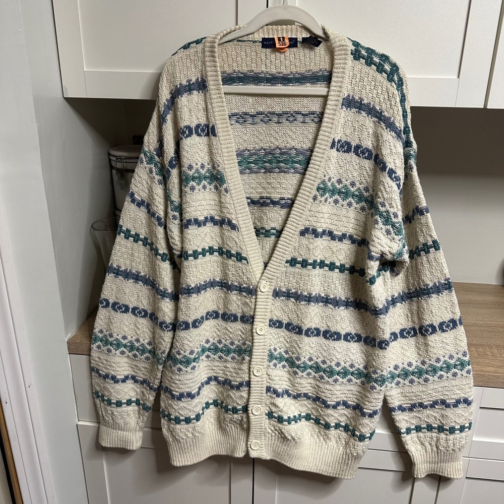 VTG Northern Isles Cardigan Sweater Unisex XL Oversized Grandpacore Buttons Cozy